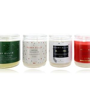Perry Ellis Candle Collection - Green, White, Black, Red